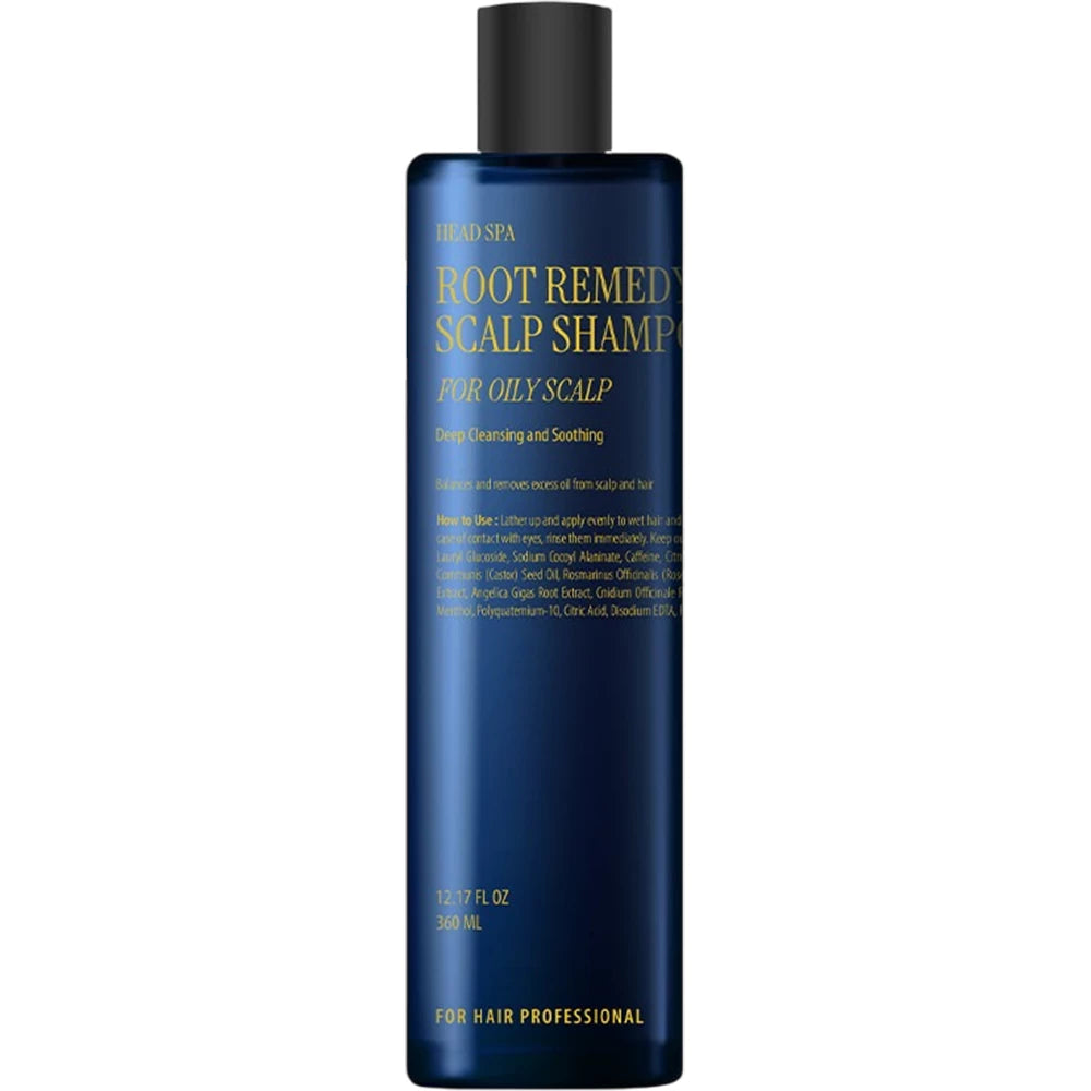 Curly Shyll Root Remedy Shampoo für fettige Kopfhaut – Reguliert Talg und reduziert Haarausfall, revitalisierende Wirkung mit Biotin und Rosmarin, 360 ml