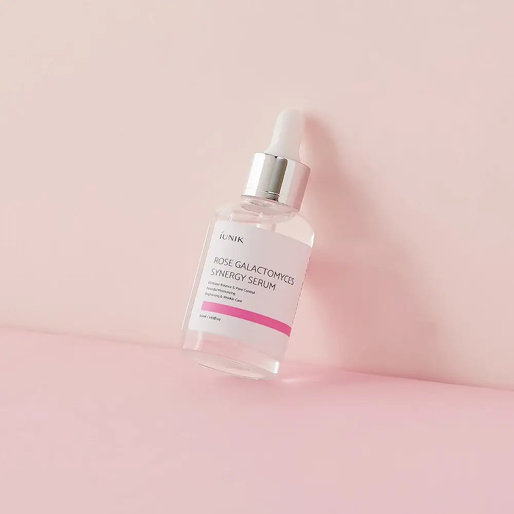 IUNIK Rose Galactomyces Synergy - Gesichtsserum mit fermentiertem Galactomyces-Filtrat und Provence-Rosenwasser, das zur Kontrolle des Sebumgleichgewichts, zur Reduzierung der Porengröße und zur sofortigen Feuchtigkeitsversorgung beiträgt - 5