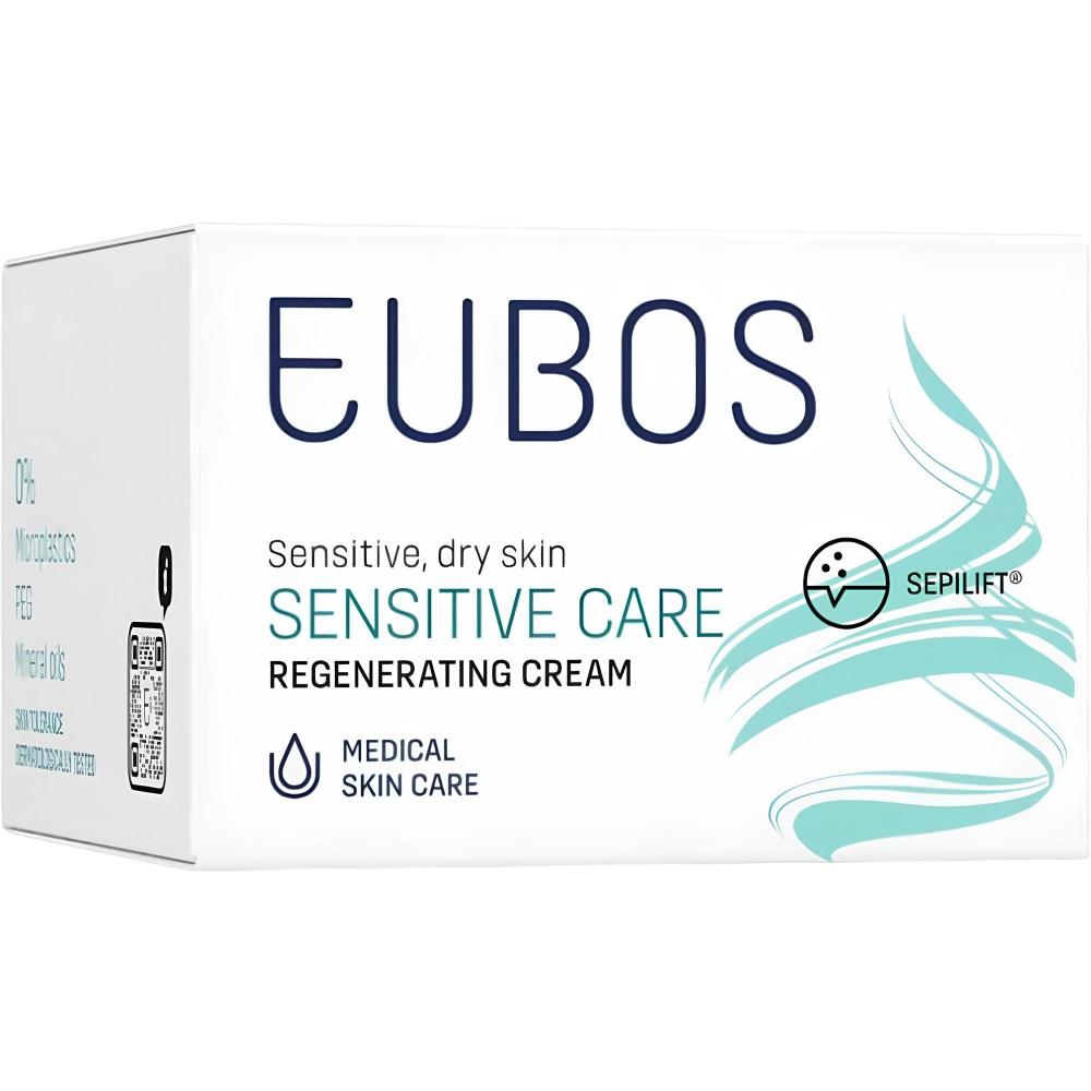 EUBOS Sensitive Care Regenerierende Creme - Gesichtscreme formuliert mit SEPILIFT und Panthenol, die zur Beruhigung empfindlicher Haut und zur Erhaltung des Hautkomforts beiträgt - 50 ml
