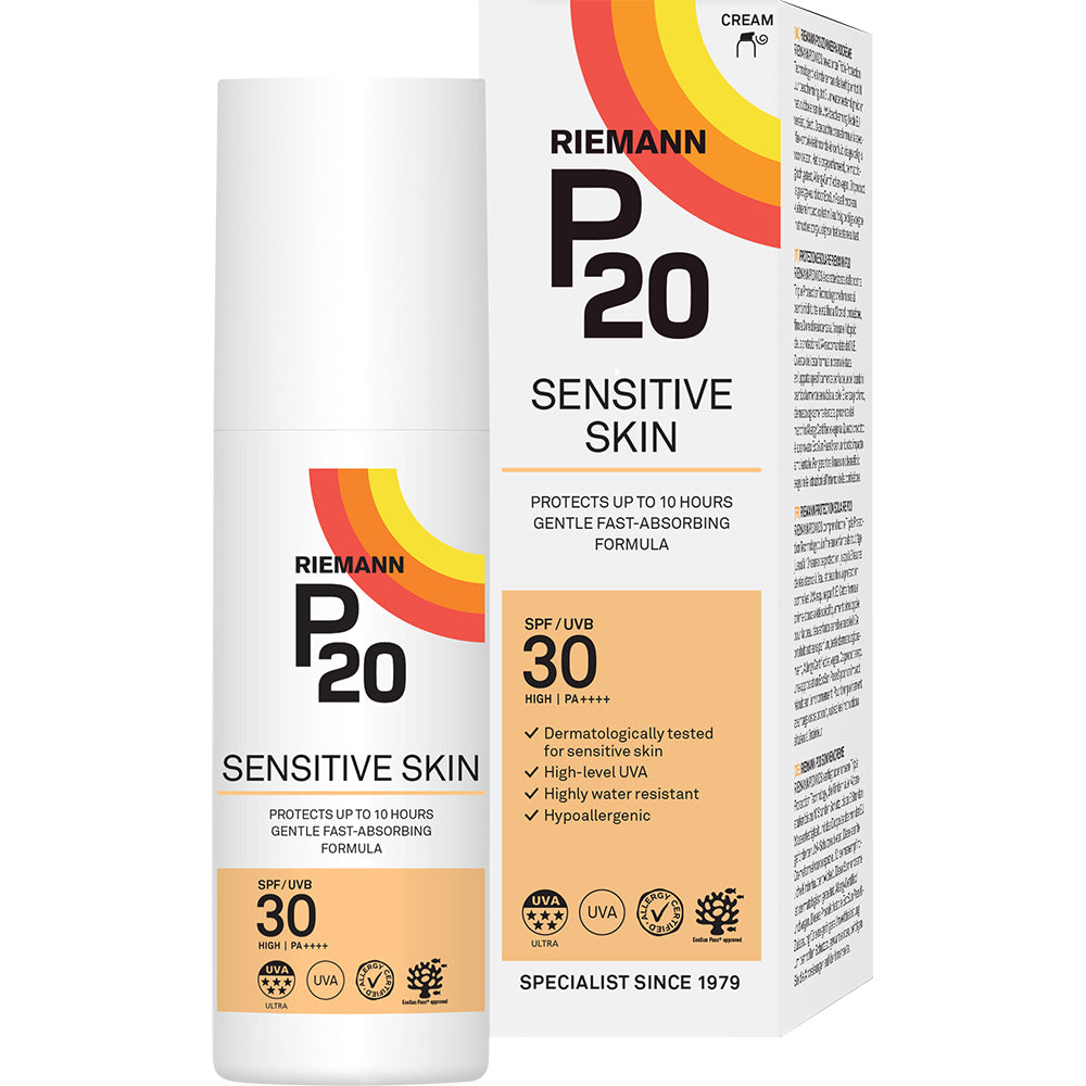 RIEMANN P20 Sensitive, 100 ml - crema de corp care contribuie la protectia solara pentru pielea sensibila, Outdoor