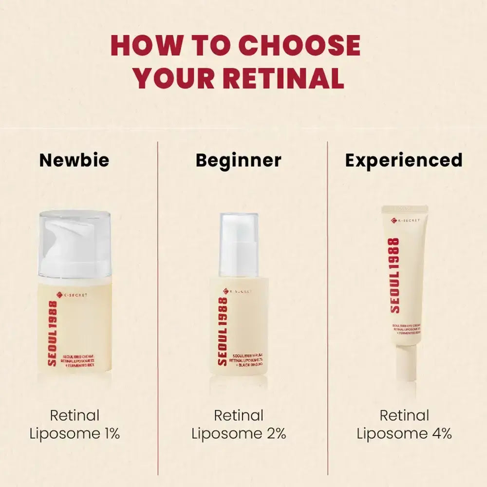 KSECRET Seoul 1988 Creme, Retinal-Liposomen 1% + Fermentierter Reis
