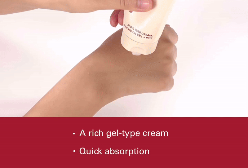 KSECRET Seoul 1988 Creme, Schneckenschleim 93% + Reis - Gesichtscreme mit Schneckenschleim und Reisextrakt, die zur Hautfeuchtigkeit und zur Aufrechterhaltung der natürlichen Barriere beiträgt - 100 ml