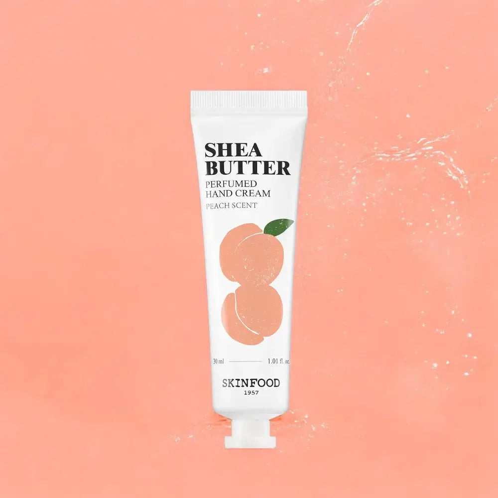 SKINFOOD Sheabutter Handcreme Pfirsichduft - Intensive Feuchtigkeitsversorgung und Regeneration, 30 ml