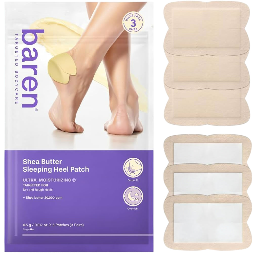 BAREN Shea Butter Schlaf-Fersenpflaster, 6 Stk.