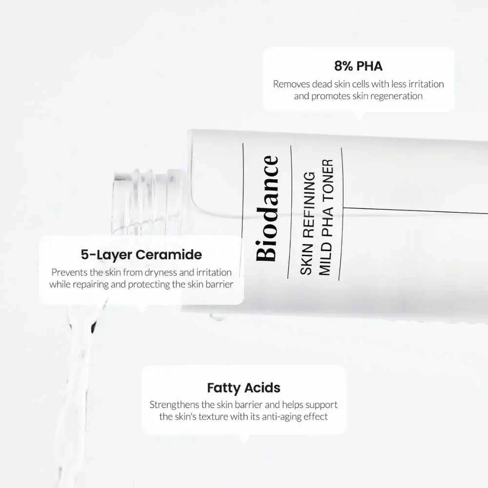 BIODANCE Hautstraffender Toner mit PHA - sanfte Exfoliation und intensive Feuchtigkeitspflege, 150 ml