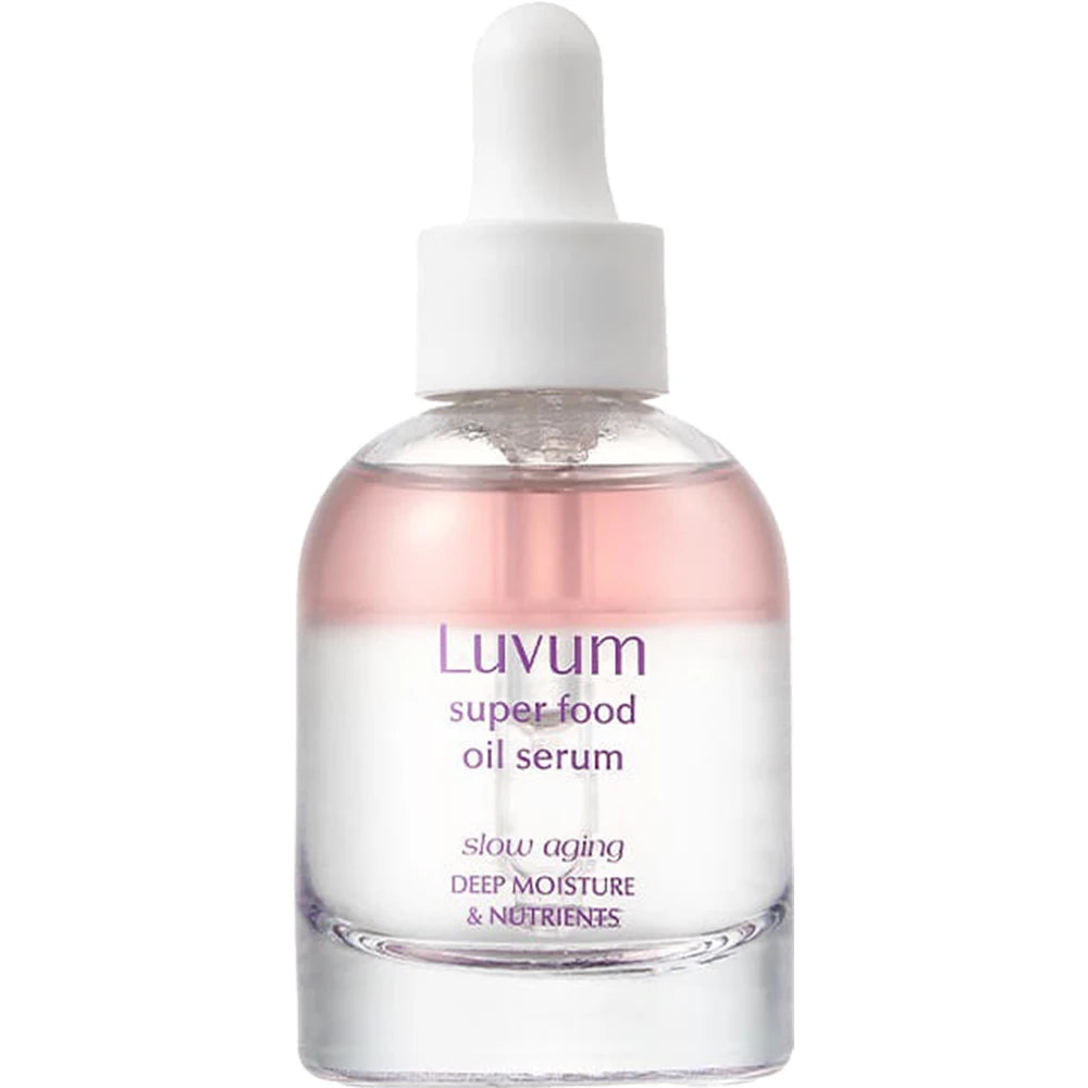 LUVUM Slow Aging Super Food Oil Serum – Gesichtsserum mit Blaubeer- und Grünteeöl zur Hautfeuchtigkeit und -komfort – 30 ml