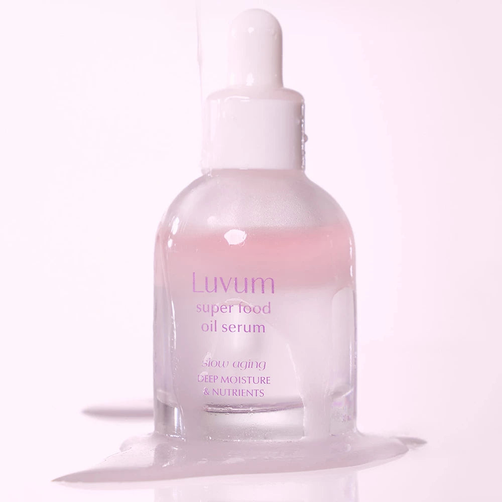 LUVUM Slow Aging Super Food Oil Serum – Gesichtsserum mit Blaubeer- und Grünteeöl zur Hautfeuchtigkeit und -komfort – 30 ml