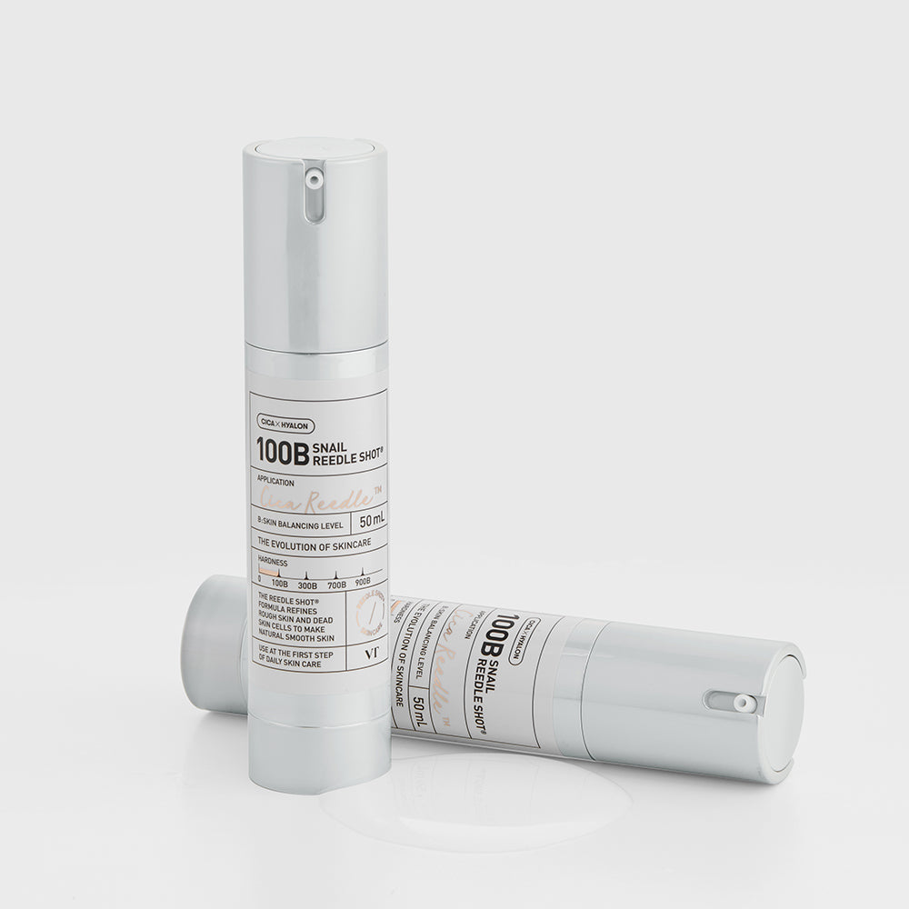 VT COSMETICS Snail Reedle Shot 100B - Gesichtsserum mit Schneckensekret-Filtrat und Centella Asiatica Extrakt zur Hauterneuerung und Texturverbesserung - 50 ml
