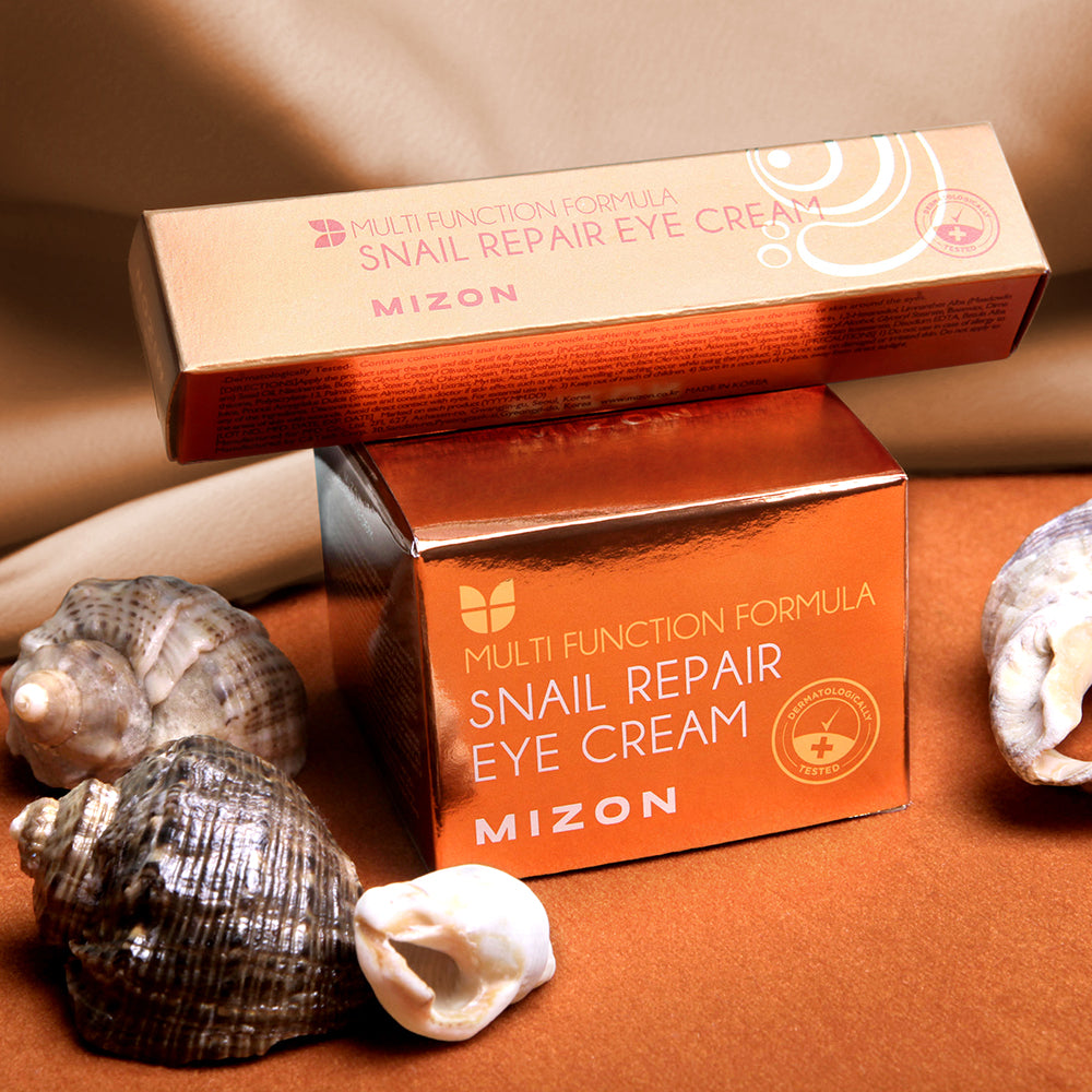 MIZON Snail Repair Augencreme Intensiv Feuchtigkeitsspendend Anti-Falten - Helligkeit und Regeneration mit Schneckensekret-Extrakt, 25 ml