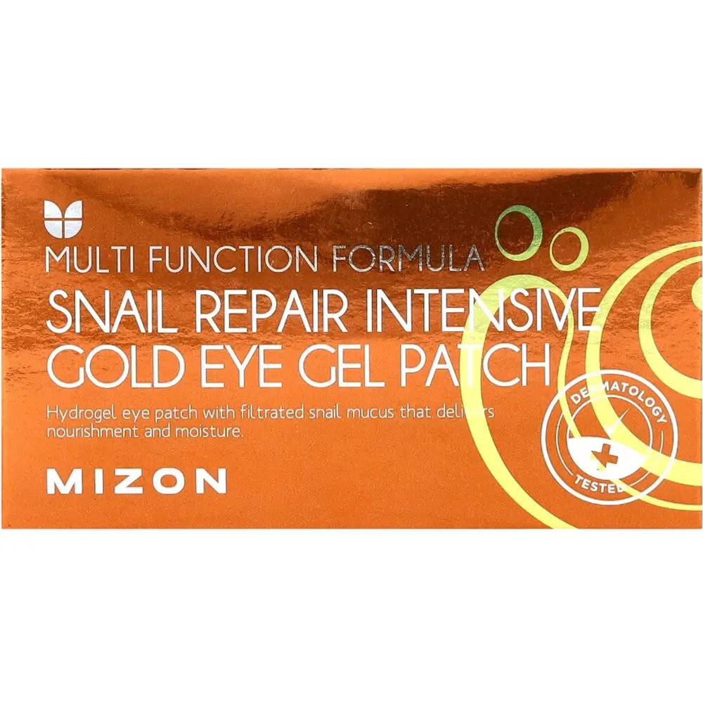 MIZON Snail Repair Intensive Gold Eye Gel Patch - Intensive Hydration and Dark Circle Reduction with 24K Gold, 84g