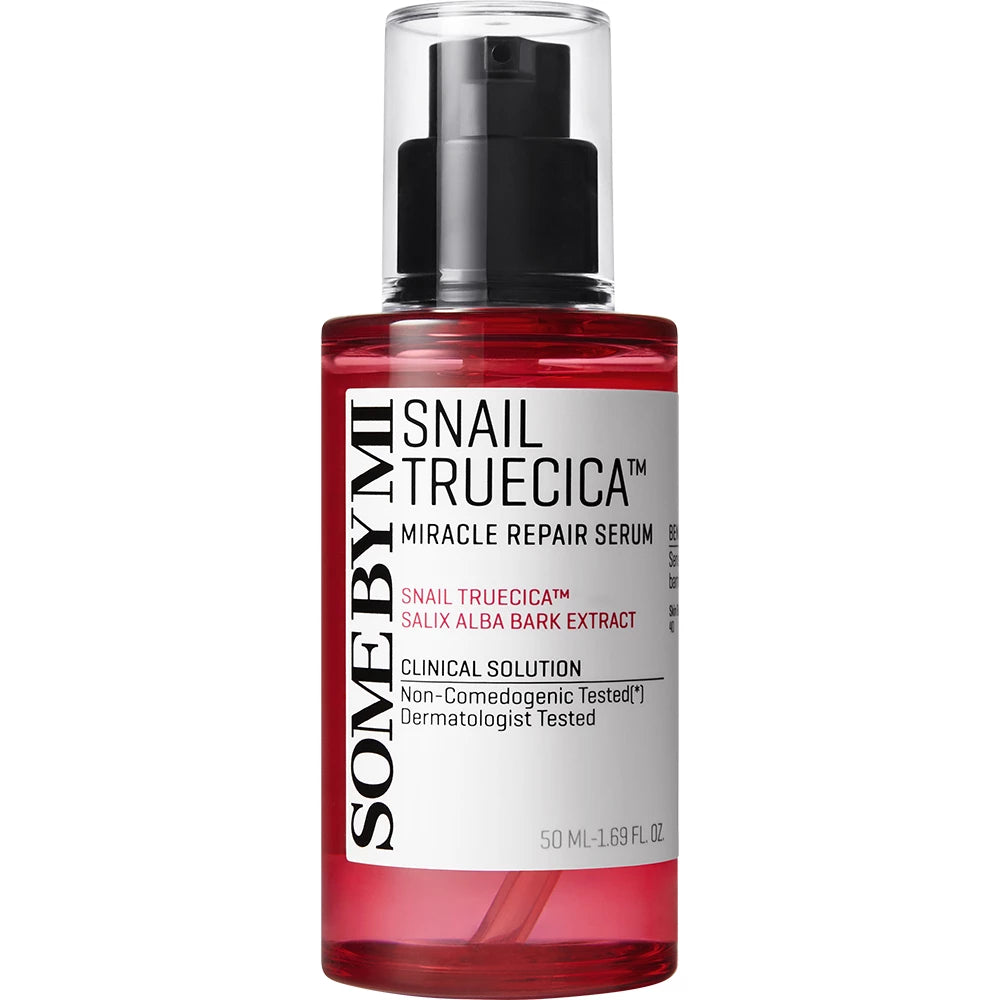 SOME BY MI Snail Truecica Miracle Repair Serum - Gesichtsserum mit schwarzem Schneckenschleimfiltrat und Niacinamid, das zur Reparatur und Beruhigung empfindlicher Haut beiträgt und die Regeneration und Widerstandsfähigkeit fördert - 50 ml