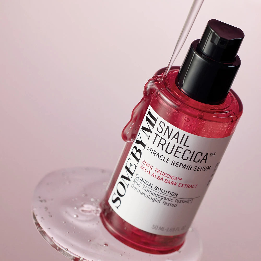 SOME BY MI Snail Truecica Miracle Repair Serum - Gesichtsserum mit schwarzem Schneckenschleimfiltrat und Niacinamid, das zur Reparatur und Beruhigung empfindlicher Haut beiträgt und die Regeneration und Widerstandsfähigkeit fördert - 50 ml