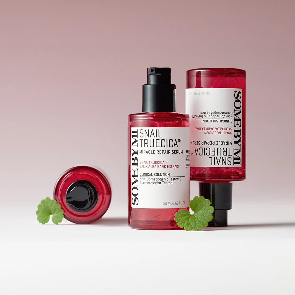 SOME BY MI Snail Truecica Miracle Repair Serum - Gesichtsserum mit schwarzem Schneckenschleimfiltrat und Niacinamid, das zur Reparatur und Beruhigung empfindlicher Haut beiträgt und die Regeneration und Widerstandsfähigkeit fördert - 50 ml
