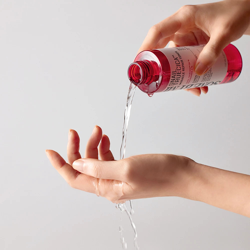 SOME BY MI Snail Truecica Miracle Repair - Gesichtstoner formuliert mit schwarzem Schneckenschleimextrakt und 2% Niacinamid, zur Hauttonausgleichung und Aufrechterhaltung des Hautgleichgewichts - 150 ml