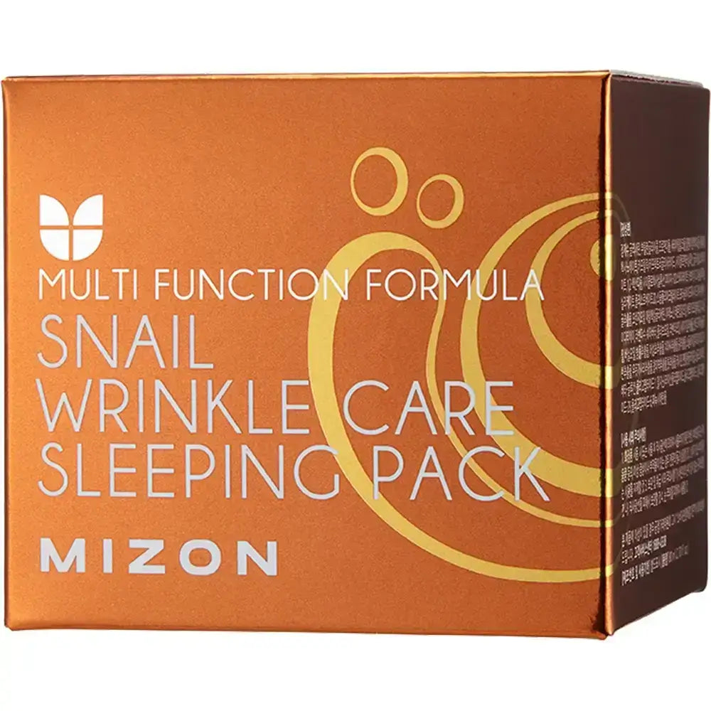 MIZON Snail Wrinkle Care Sleeping Pack - Nachtmaske mit Schneckenschleim und Peptiden für reife oder dehydrierte Haut - 80 ml