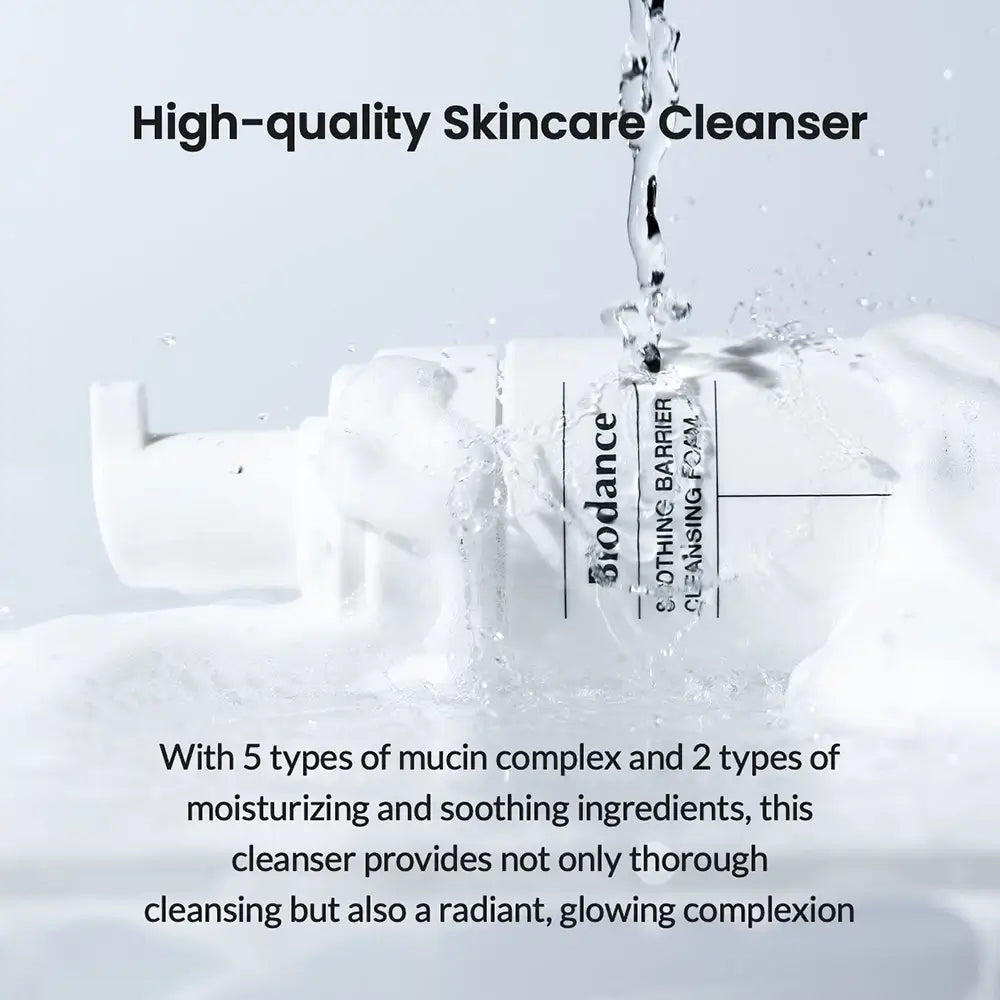 BIODANCE Beruhigender Barriere-Schaumreiniger für das Gesicht 120 ml - Sanfte Reinigung und intensive Feuchtigkeit mit pflanzlichem Mucin, 120 ml