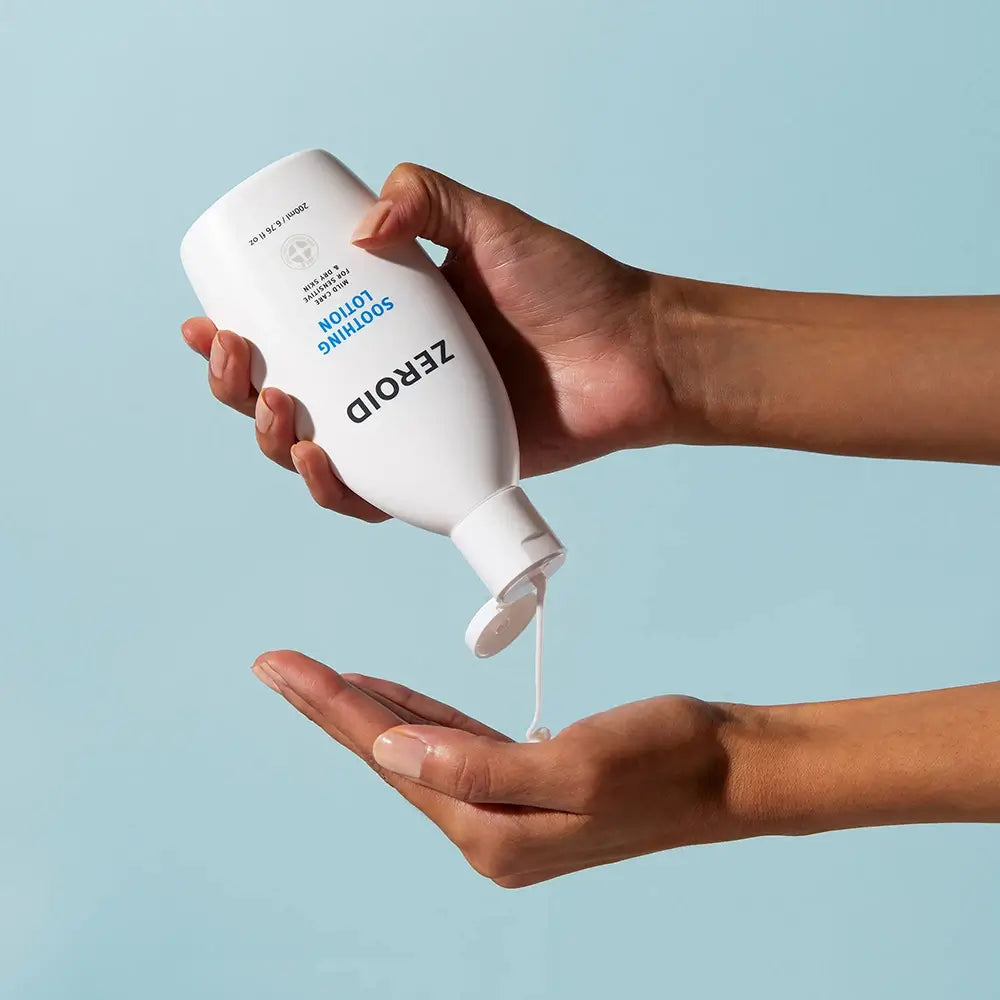 ZEROID Beruhigende Körperlotion mit Ceramid-9S und Distelsamenöl – Beruhigt und spendet Feuchtigkeit – 200 ml
