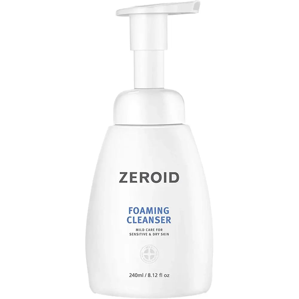 ZEROID Dermacare Reinigungsschaum für empfindliche und trockene Haut 240 ml - Sanfte Reinigung und Feuchtigkeit mit Hyaluronsäure, 240 ml