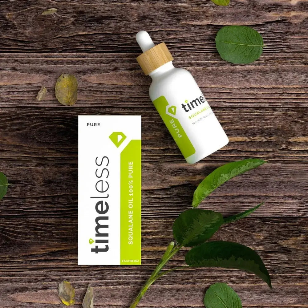 Timeless Skin Care Pure Line Gesichtsöl 100% Squalane - Tiefenfeuchtigkeit und antioxidativer Schutz, 30 ml
