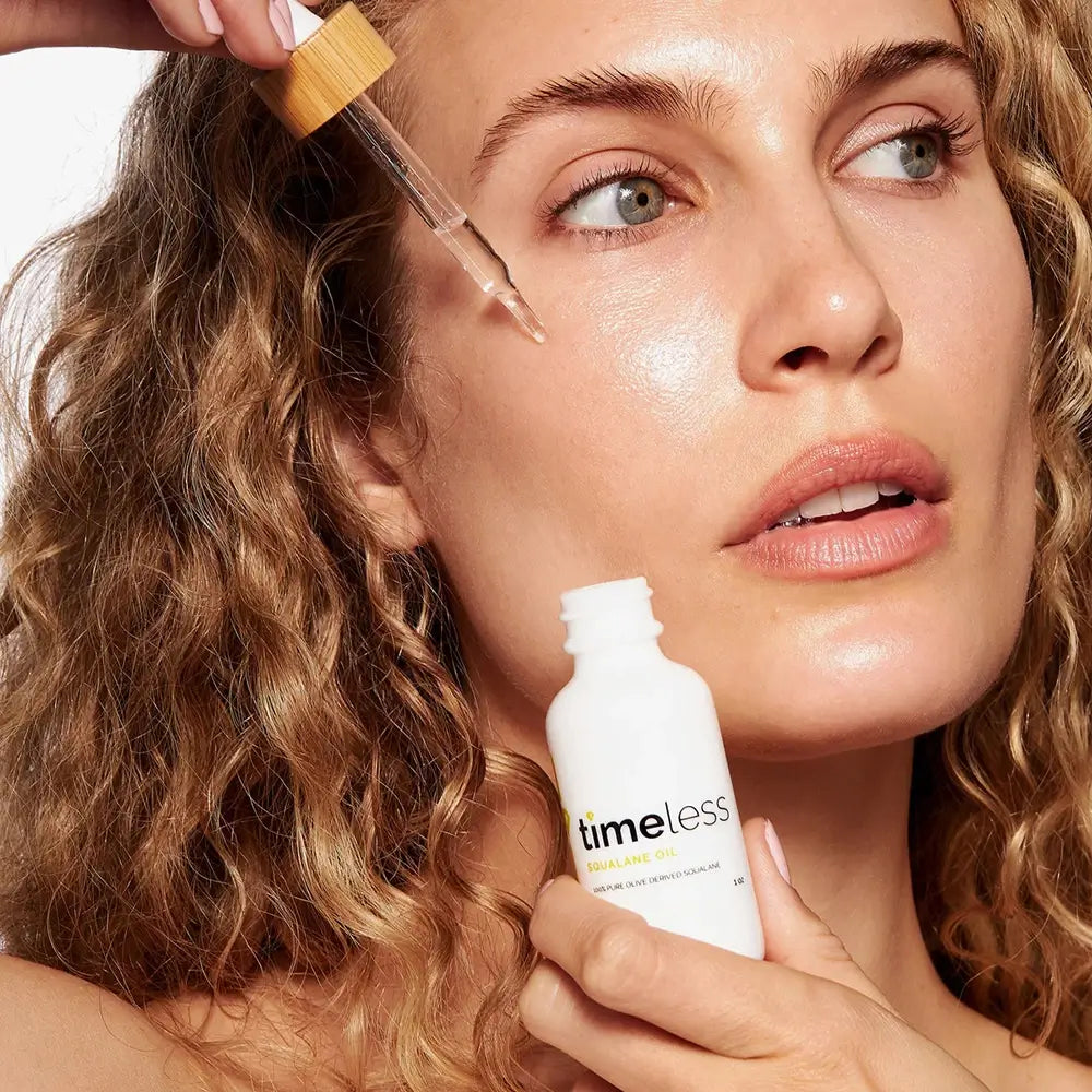 Timeless Skin Care Pure Line Gesichtsöl 100% Squalane - Tiefenfeuchtigkeit und antioxidativer Schutz, 30 ml