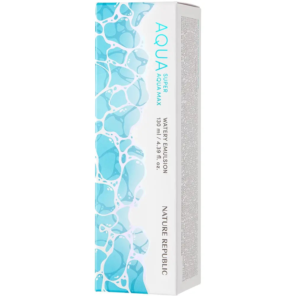 NATURE REPUBLIC Super Aqua Max Watery - Gesichts-Emulsion mit Natriumhyaluronat und Aloe Vera zur Hautfeuchtigkeitspflege - 130 ml
