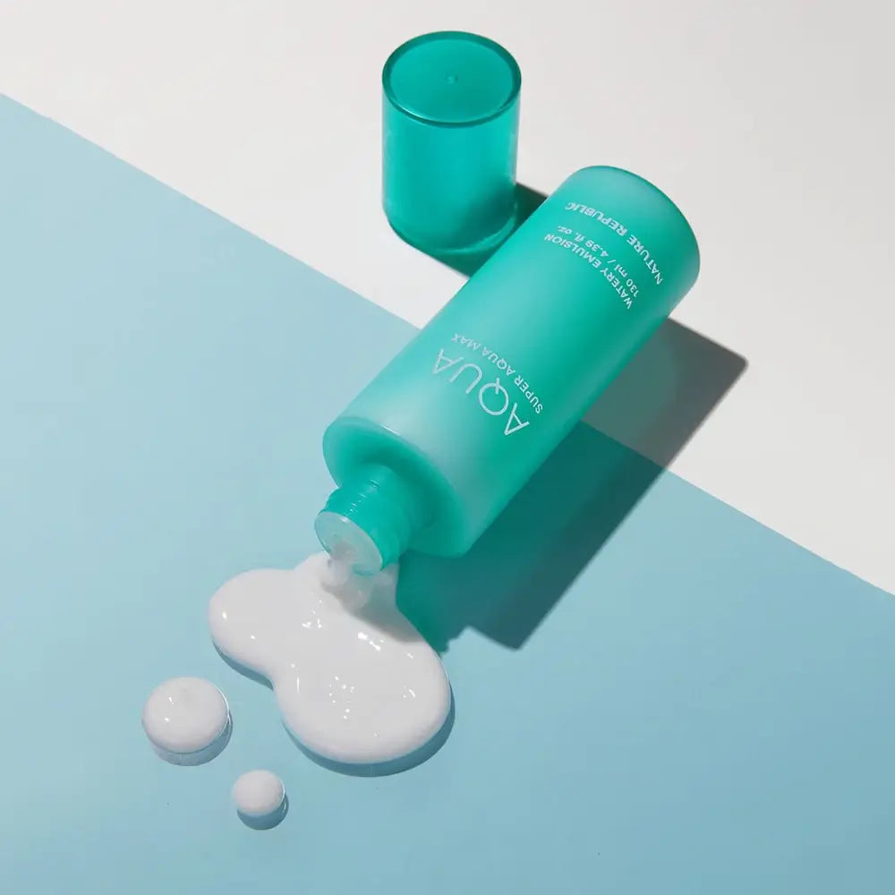 NATURE REPUBLIC Super Aqua Max Watery - Gesichts-Emulsion mit Natriumhyaluronat und Aloe Vera zur Hautfeuchtigkeitspflege - 130 ml