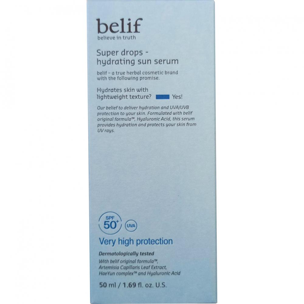 BELIF Super Drops Feuchtigkeitsspendendes Sonnenserum SPF 50+ 50 ml