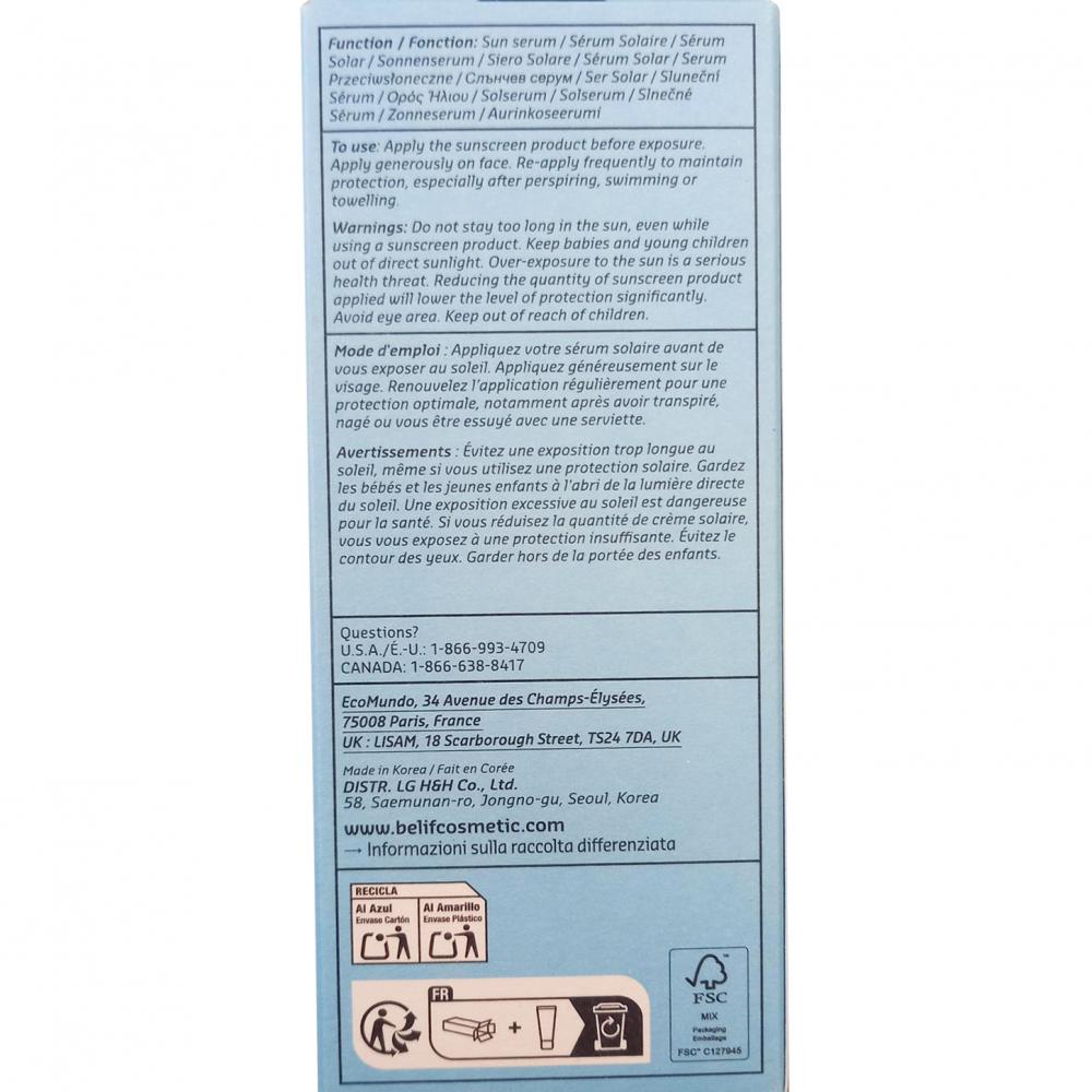 BELIF Super Drops Feuchtigkeitsspendendes Sonnenserum SPF 50+ 50 ml