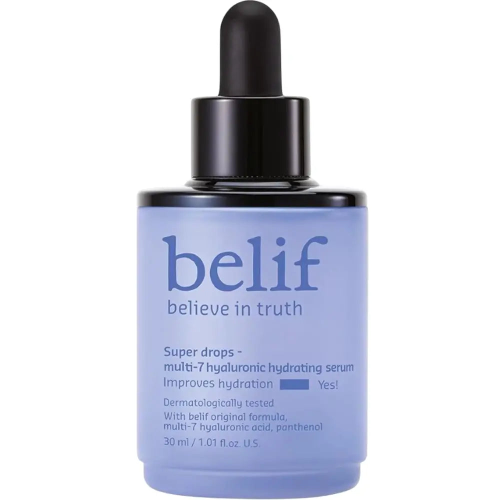 BELIF Super Drops Multi 7 Hyaluronic - Serum für das Gesicht, formuliert mit 7 Arten von Hyaluronsäure und Panthenol, das zur Hautfeuchtigkeit und zum Hautkomfort beiträgt - 30 ml