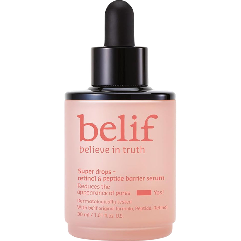 BELIF Super Drops Retinol & Peptide Barrier Serum - Serum für das Gesicht mit Retinol und Peptiden zur Stärkung der Hautbarriere und sichtbaren Faltenreduktion - 30 ml