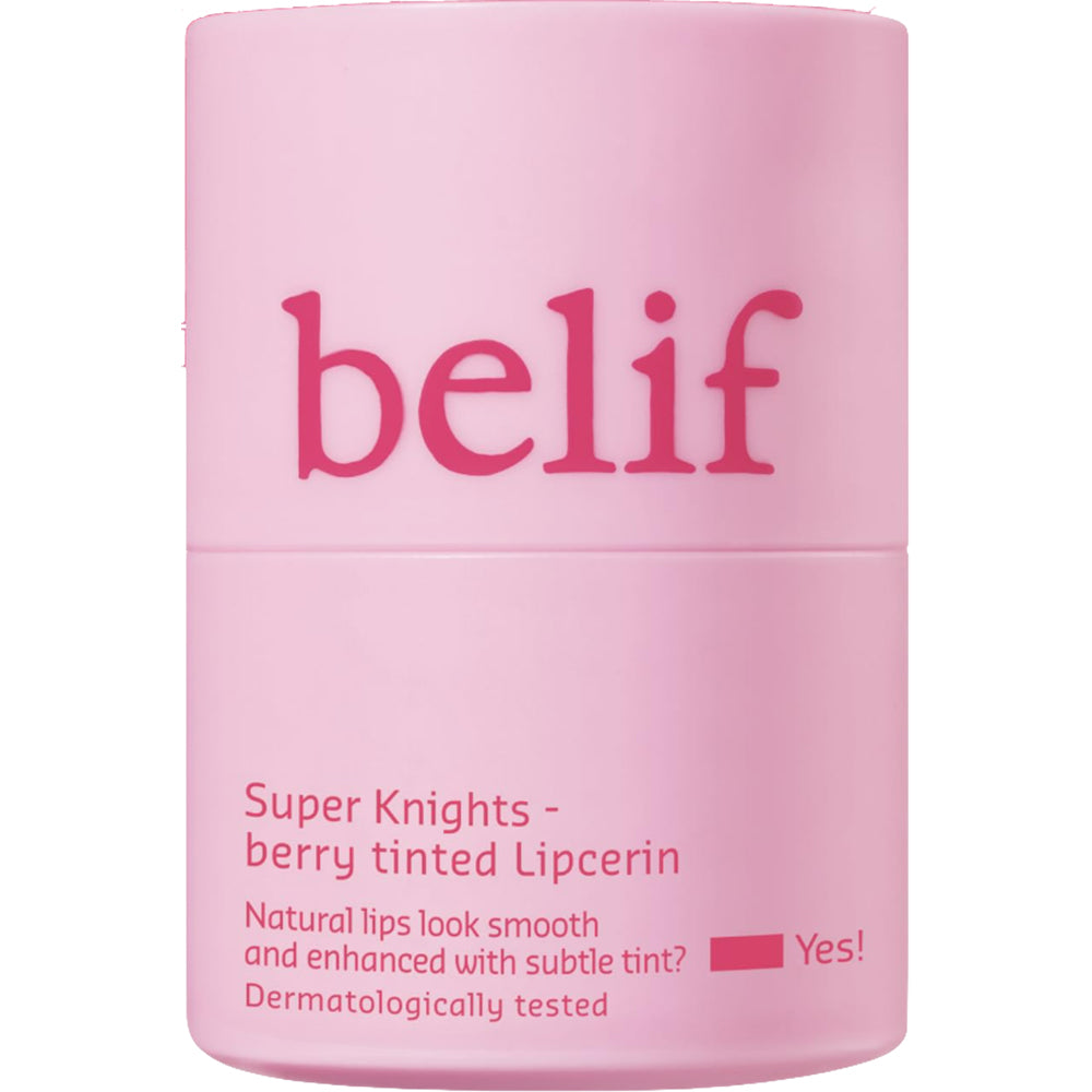 BELIF Super Knights Berry Tinted Lipcerin - getönter Lippenbalsam mit Serin und Gluconolacton zur sichtbaren Glättung und Hydratation der Lippen, mit einem zarten Farbton und langanhaltendem Komfort
