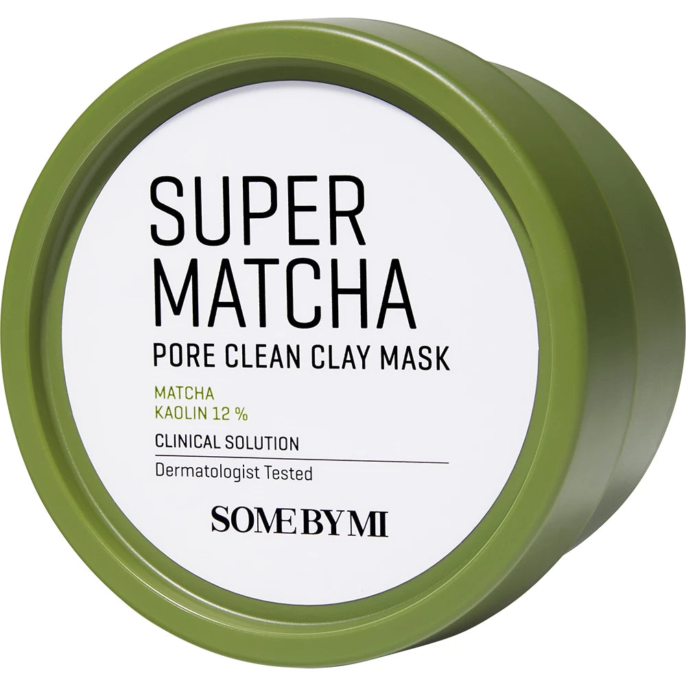 SOME BY MI Super Matcha Pore Clean Clay Mask - Gesichtsmaske mit Matcha-Extrakt und Kaolin-Tonerde zur Porenreinigung für ein gesundes Hautbild - 100 g