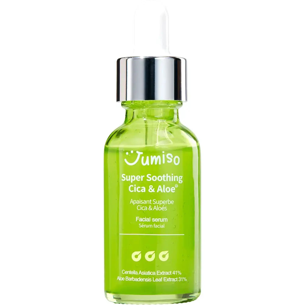 JUMISO Super Soothing Cica und Aloe Serum - Gesichtsserum mit Centella Asiatica und Aloe Vera zur Beruhigung von Rötungen und Empfindlichkeit der Haut sowie zur Stärkung der Hautbarriere - 30 ml
