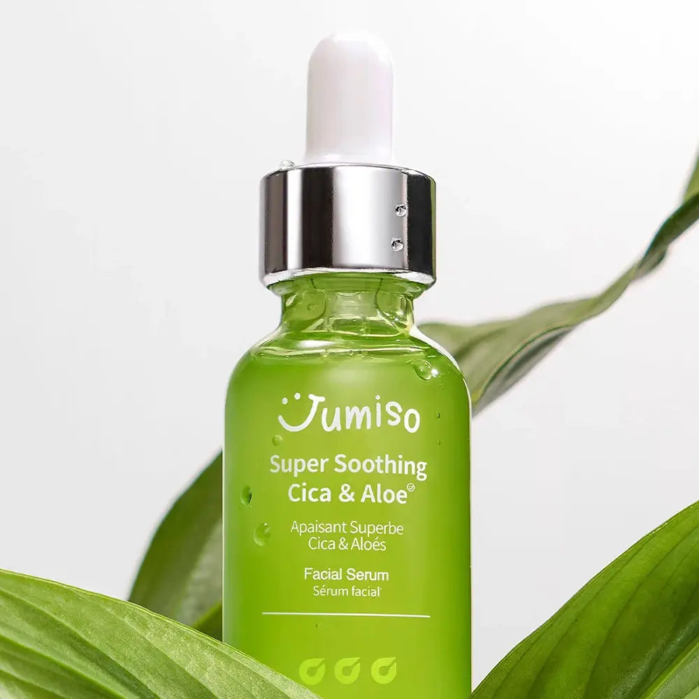 JUMISO Super Soothing Cica und Aloe Serum - Gesichtsserum mit Centella Asiatica und Aloe Vera zur Beruhigung von Rötungen und Empfindlichkeit der Haut sowie zur Stärkung der Hautbarriere - 30 ml