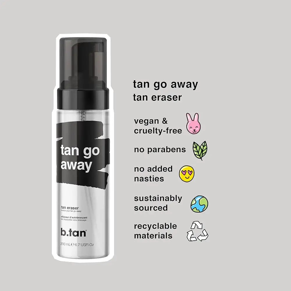 B.tan Tan go away Schaum - Reiniger und Selbstbräunungsentferner, 200 ml