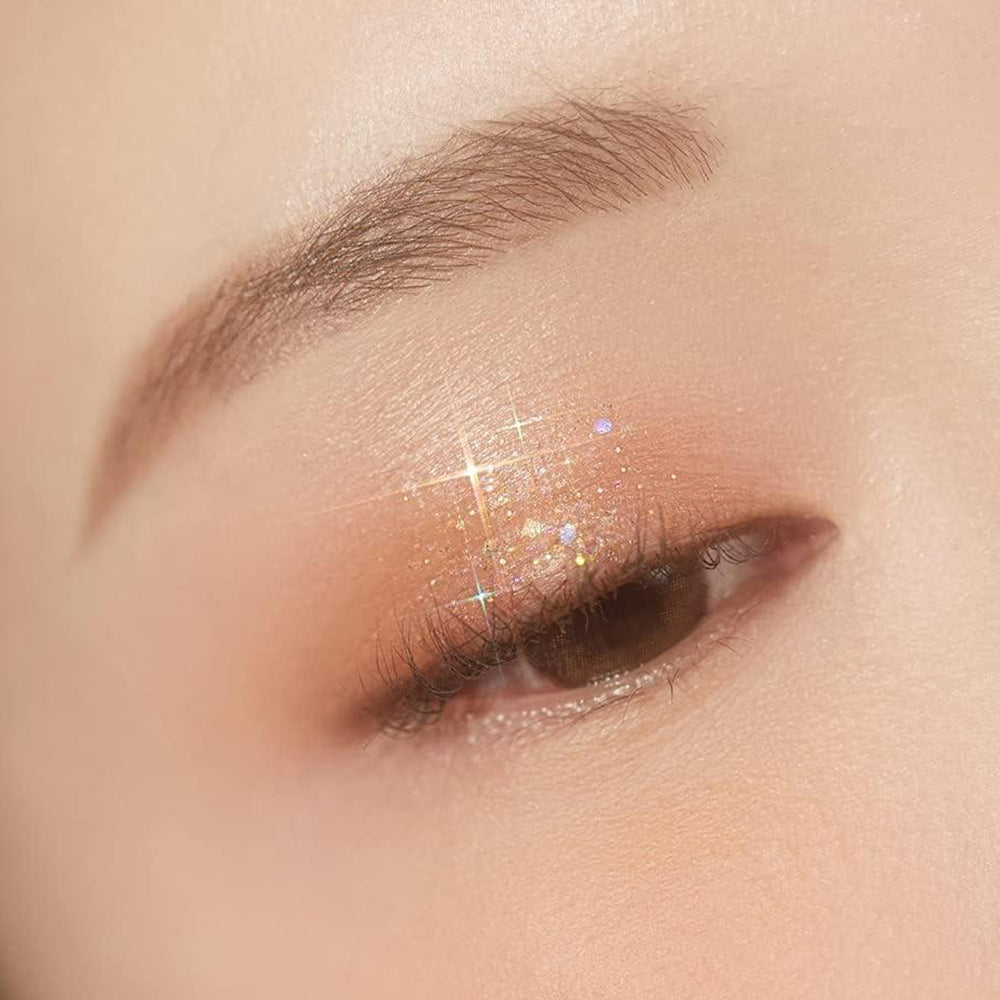 UNLEASHIA Tap Me Palette Duo - Kompakte Lidschatten-Duo-Palette, mit einem matten und einem Glitzer-Farbton, formuliert mit Glimmer und Talkum, die zu einem gleichmäßigen Auftrag beitragen und das Augen-Make-up für Tag und Abend fixieren - 8,4 g - Nr. 2 Groovy
