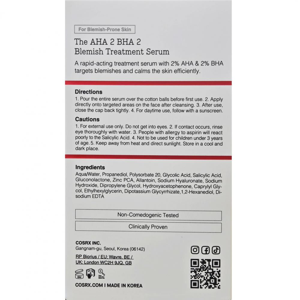 COSRX The AHA 2 BHA 2 Blemish Treatment, 50 gr