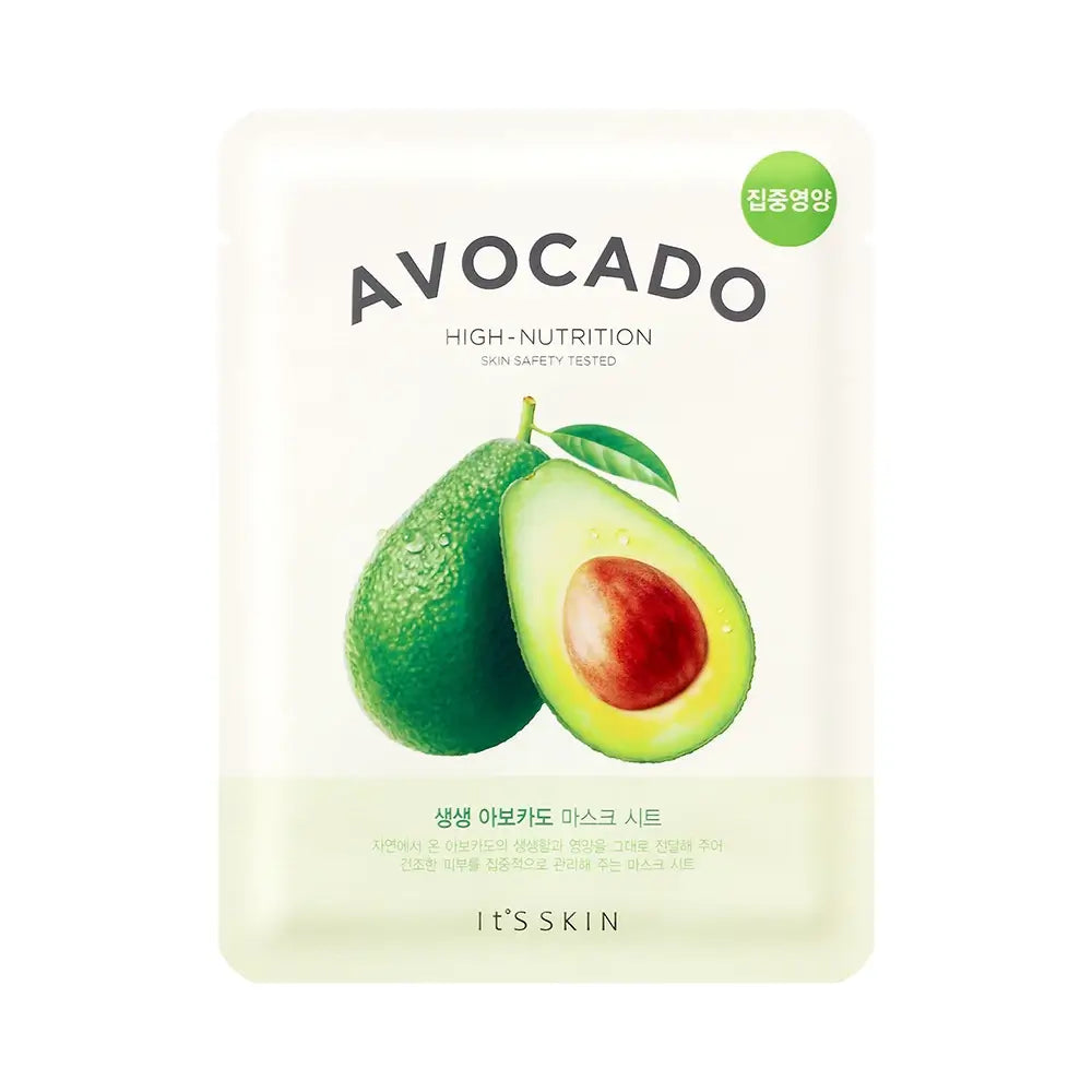IT'S SKIN Die Frische Avocado - Gesichtsmaske formuliert mit Avocado-Extrakt und Avocadoöl, die zur Feuchtigkeitsversorgung trockener Haut und zur Linderung von Reizungen beitragen - 21 gr