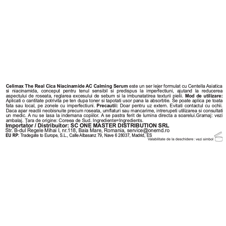 CELIMAX Das echte Cica Niacinamid AC beruhigend, 40 ml