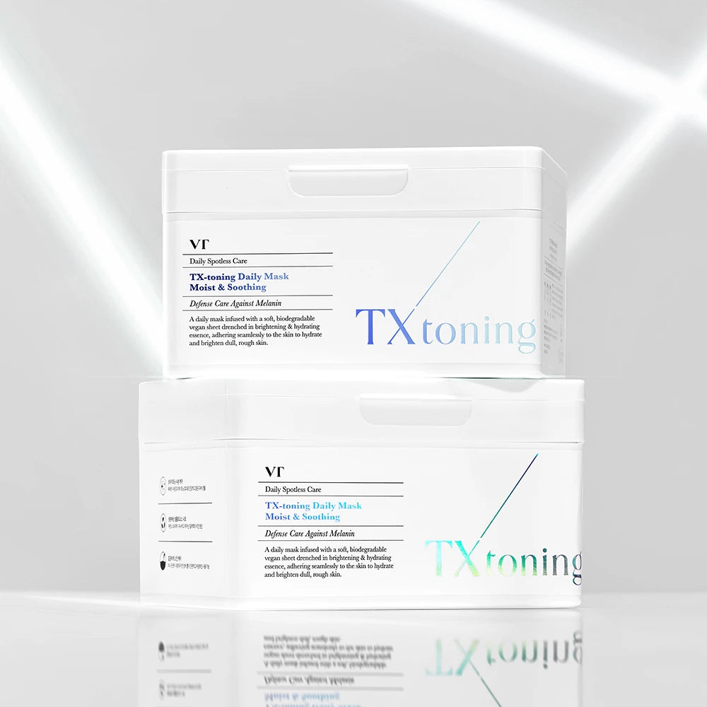 VT COSMETICS TX-Toning Tagesmaske - Maske mit Niacinamid und Tranexamsäure für einen ebenmäßigen und strahlenden Teint - 30 Stück
