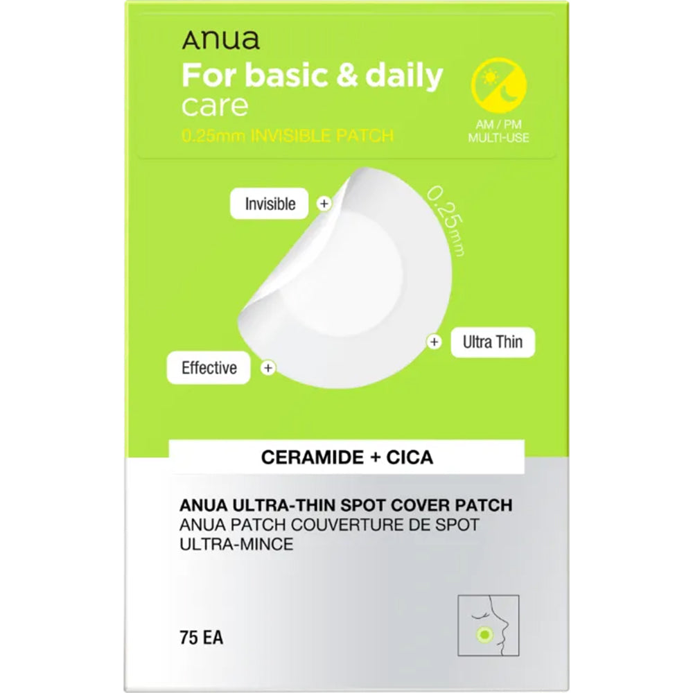 ANUA Ultra-Thin Spot Cover Patch Plasturi - Schutz und Talgabsorption, 75 Stk