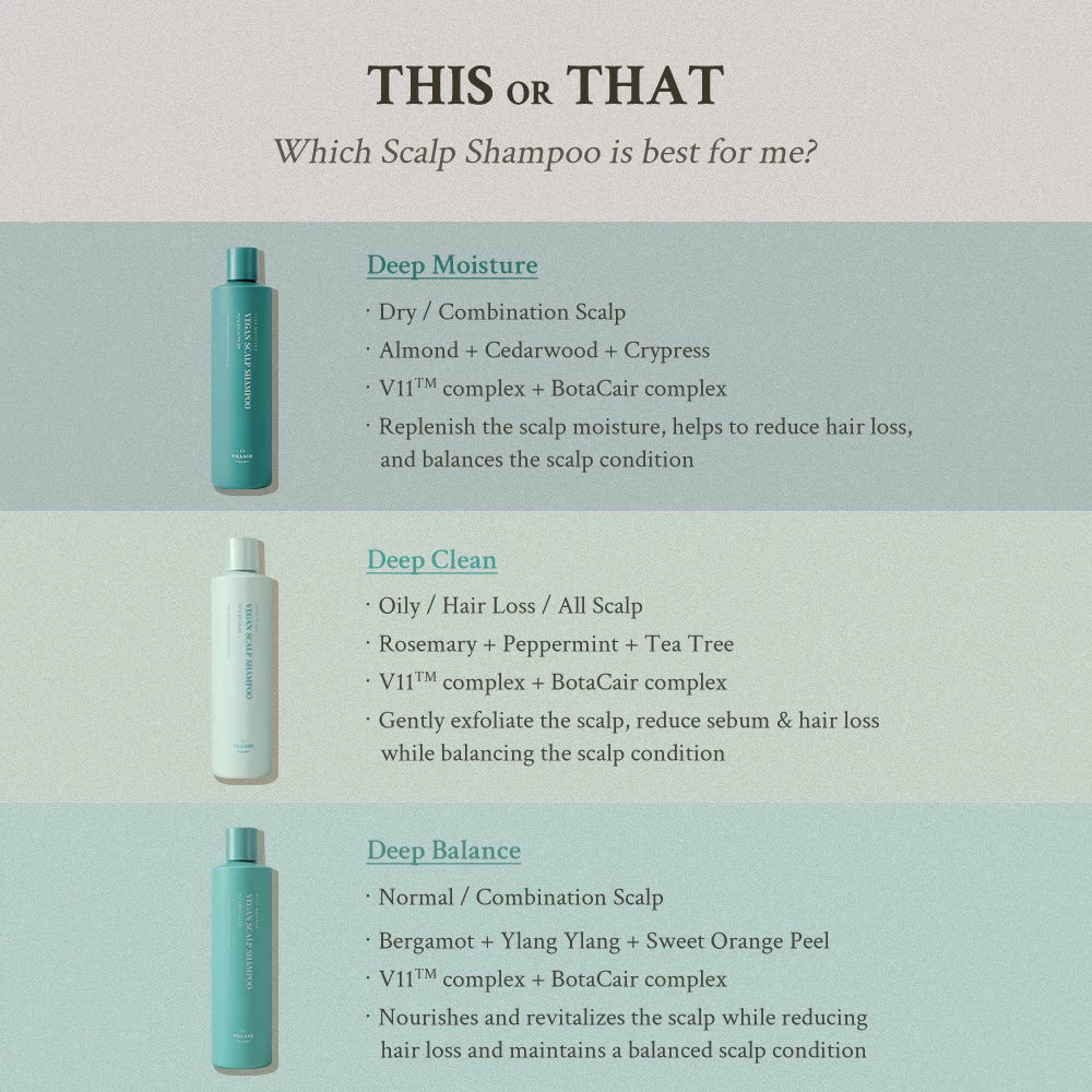 VILLAGE 11 FACTORY Vegan Deep Moisture Scalp Shampoo