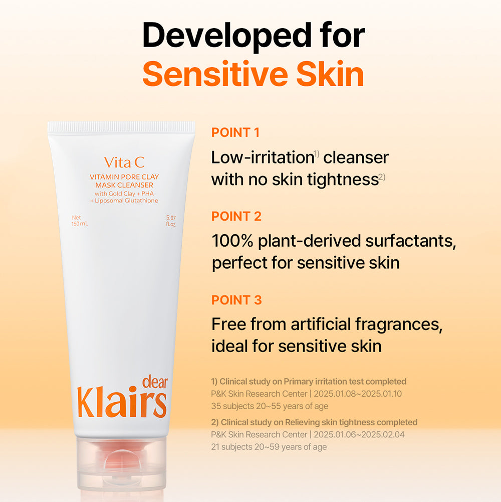 Dear Klairs Vita C Vitamin Pore Clay Mask Cleanser, 150 ml
