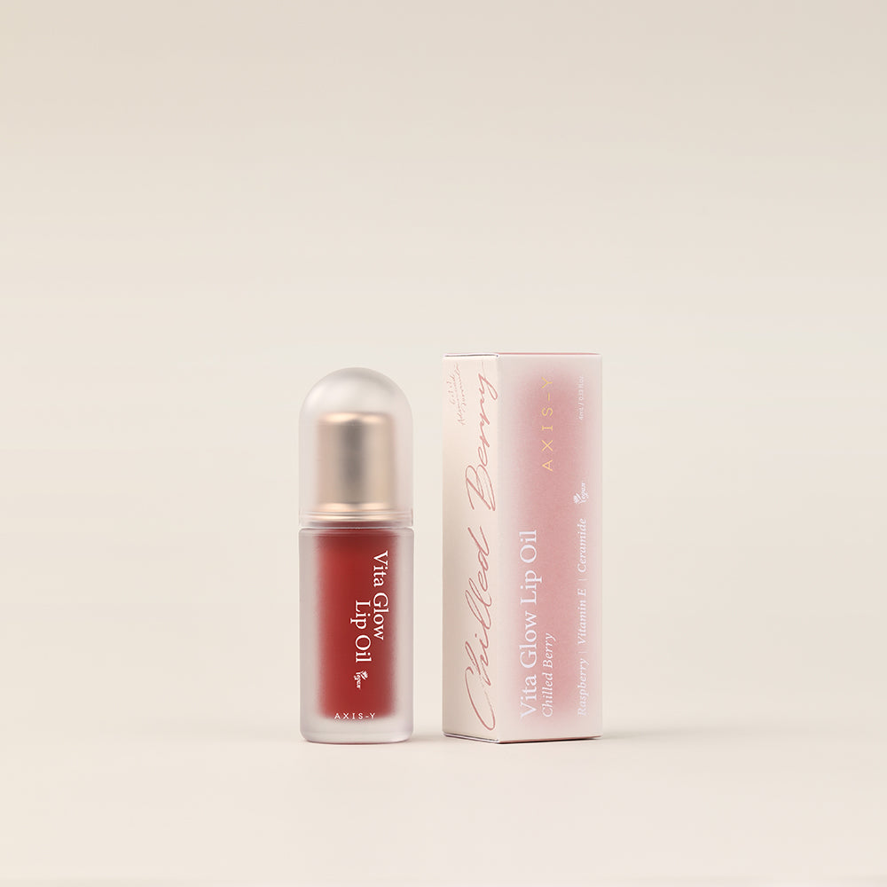 AXIS-Y Vita Glow Lip Oil - Lippenöl mit Himbeerextrakt und Vitamin E, das zur Aufrechterhaltung der Feuchtigkeit und des täglichen Komforts beiträgt - Chilled Berry