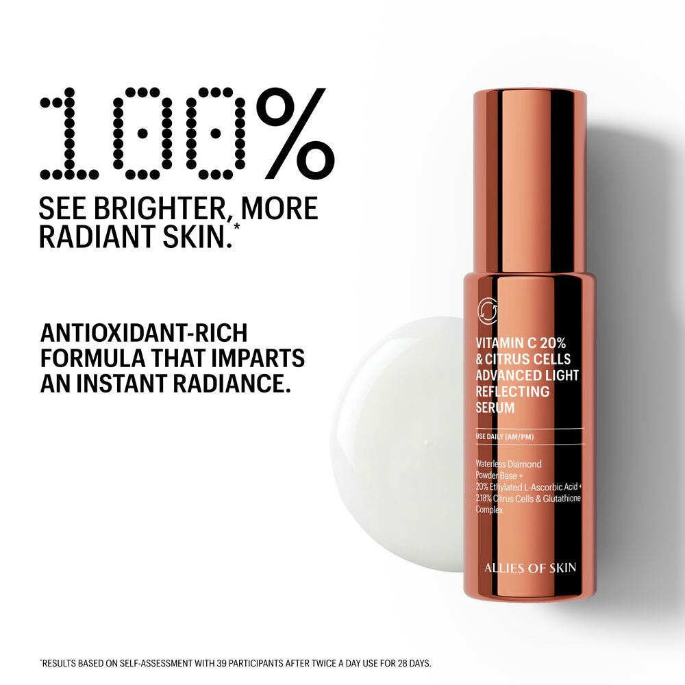 ALLIES OF SKIN Vitamin C 20% si Citrus Cells Advanced Light Reflecting Serum