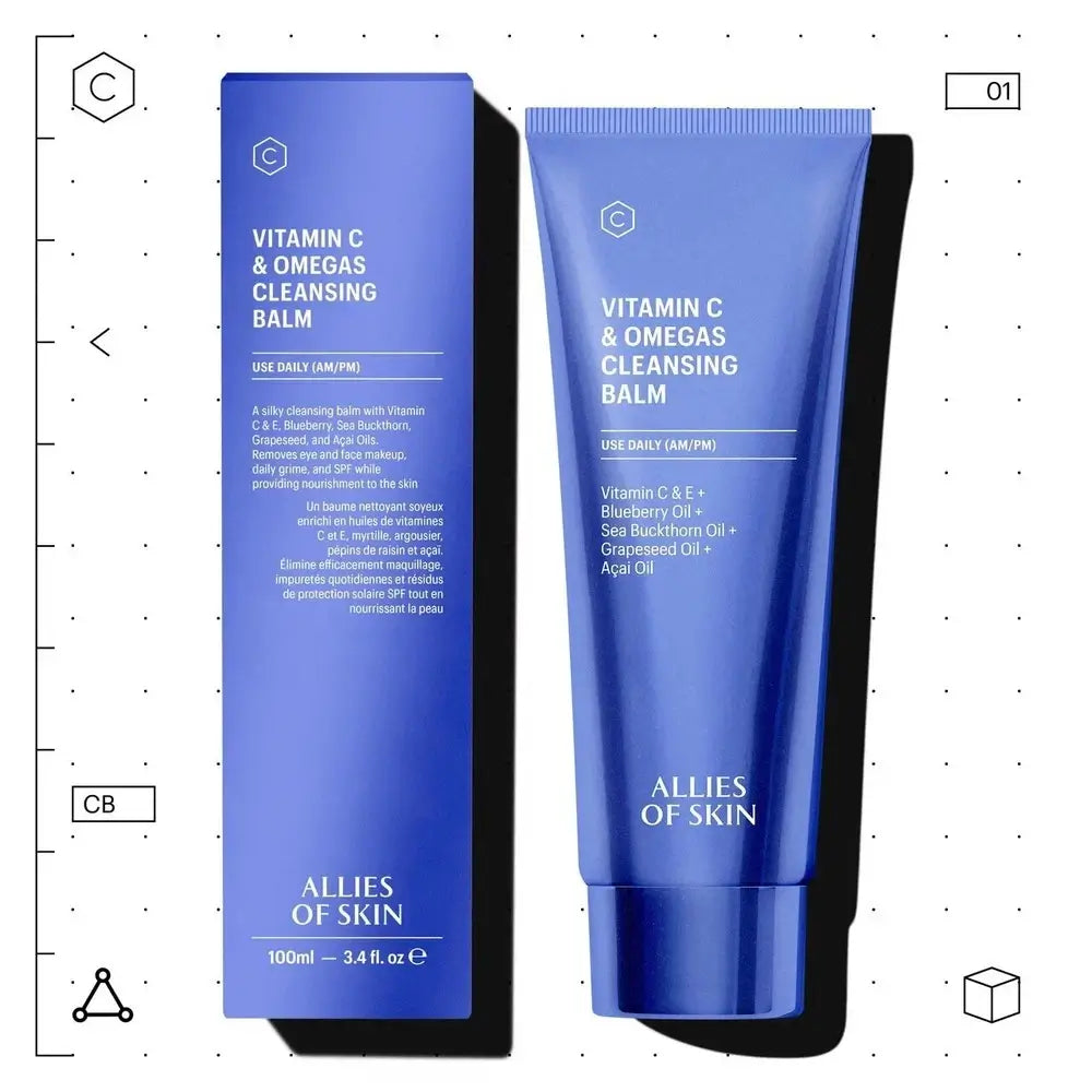 ALLIES OF SKIN Vitamin C & Omegas Reinigungsbalsam - Sanfte Reinigung & Intensive Feuchtigkeit