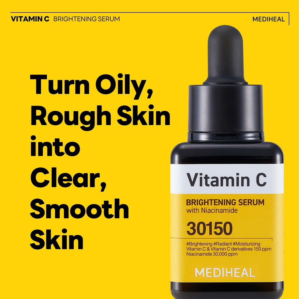 MEDIHEAL Vitamin C Brightening Serum - ser de fata formulat cu vitamina C si niacinamida, care contribuie la iluminarea si uniformizarea tenului si la metinerea aspectului suplu al pielii - 40 ml