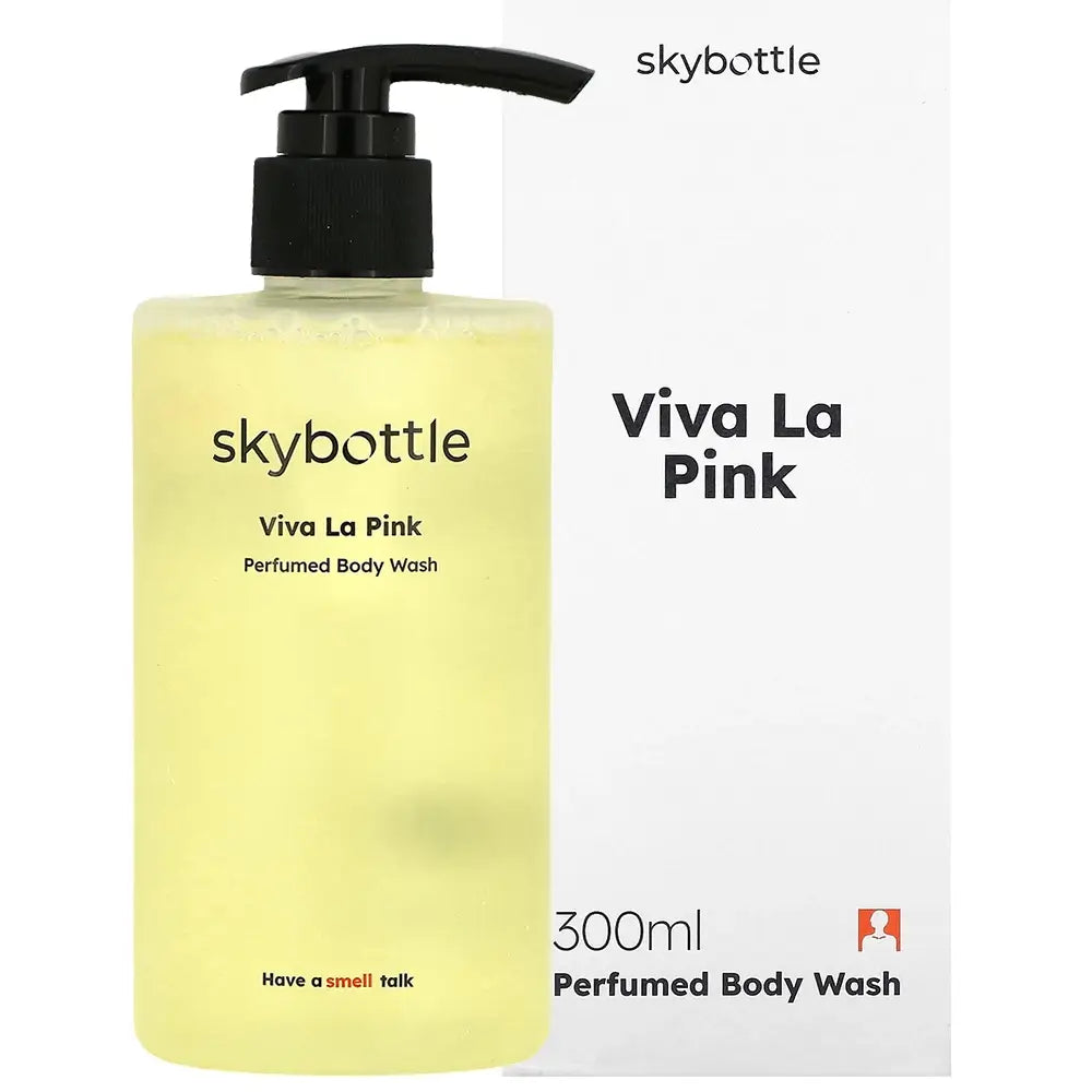 SKYBOTTLE Viva la Pink Duschgel mit Grapefruit und Amber - Sanfte Reinigung und revitalisierender Glanz, 300 ml