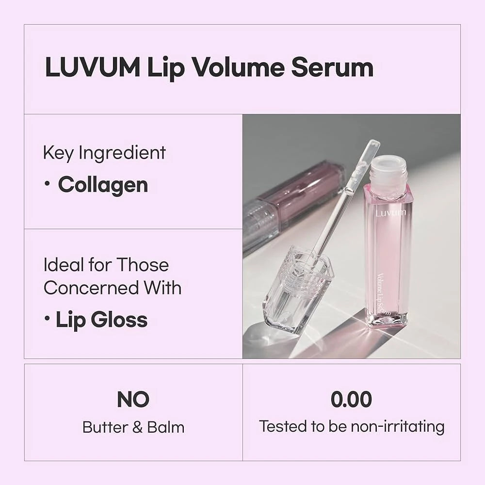 LUVUM Volumen Lippen-Serum - Lippen-Serum formuliert mit Plump Oleoactif und Kollagen, für sichtbar vollere, glattere und perfekt definierte Lippen - 4 ml
