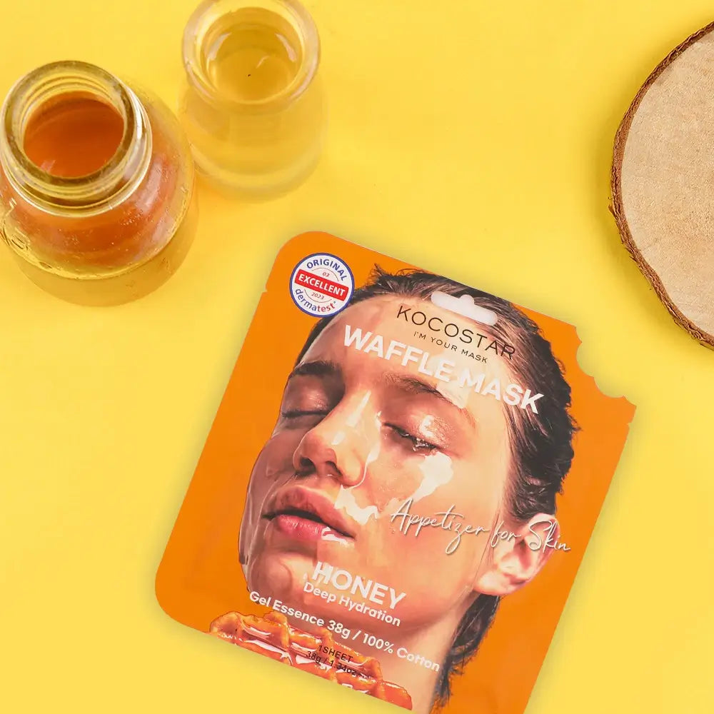 KOCOSTAR Waffelmaske Honig